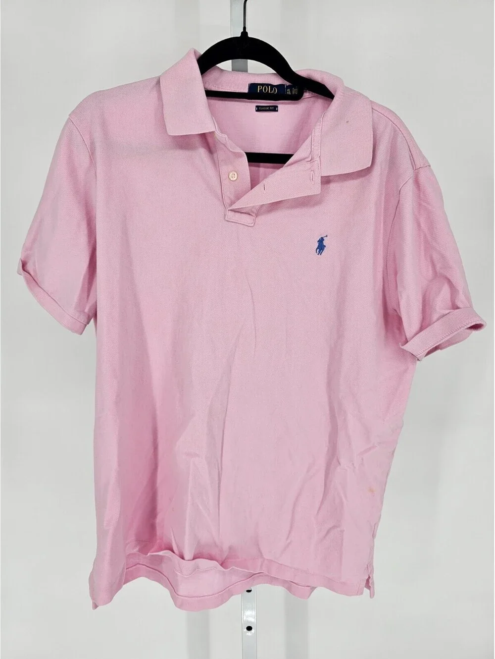 Polo Ralph Lauren Mens Sz XL Classic Fit Short Sleeve Polo Shirt Pastel Pink